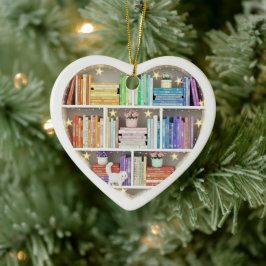 Adorno De Cerámica Estantes de libros diminutos Estantería de libros 