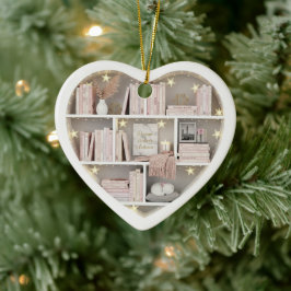 Adorno De Cerámica Estantes para Libros Pequeños Estantería Rosa Libr