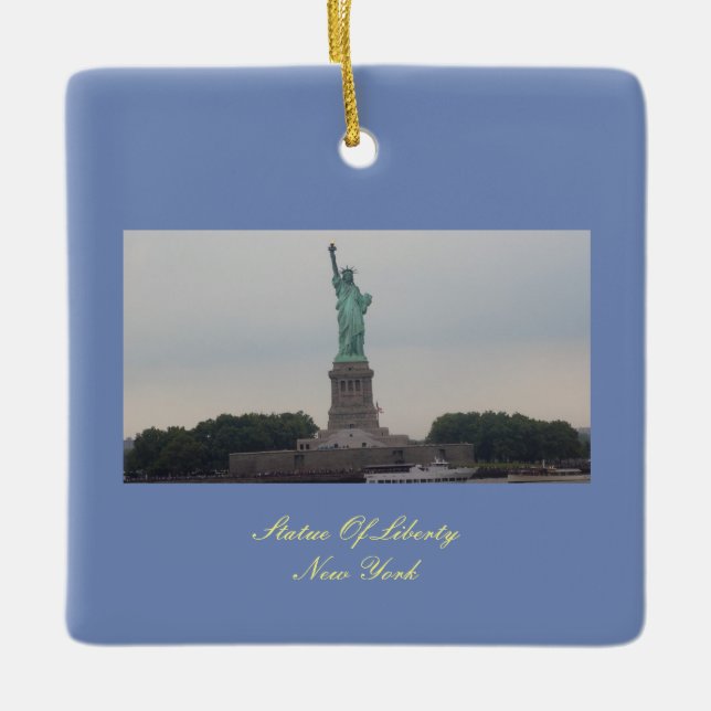 Adorno De Cerámica Estatua de la Libertad (Anverso)