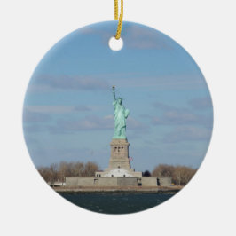 Adorno De Cerámica Estatua De La Libertad Ellis Island