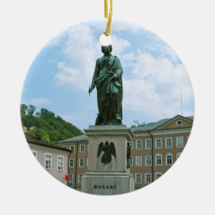 Adorno De Cerámica Estatua de Mozart en Salzburgo