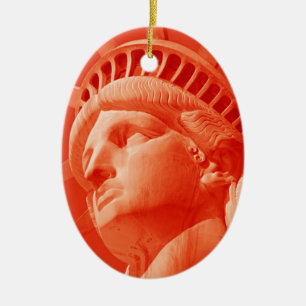 Adorno De Cerámica Estatua Roja de la Libertad