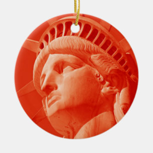 Adorno De Cerámica Estatua Roja de la Libertad