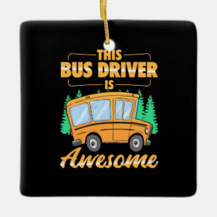 Adorno De Cerámica Este Conductor De Autobús Es Increíble
