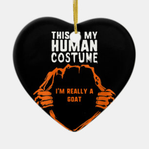 Adorno De Cerámica Este Es Mi Regalo De Cabra De Vestido Humano