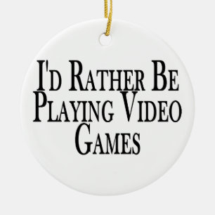 Adorno De Cerámica Esté jugando bastante a los videojuegos