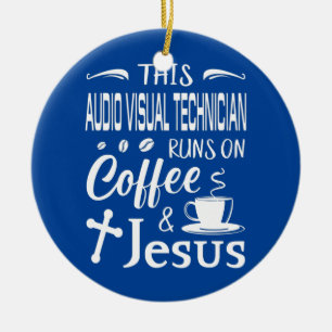 Adorno De Cerámica Este Técnico Audiovisual Corre Sobre El Café Jesús