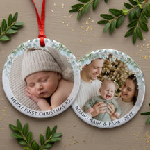 Estética Foto de Navidad de los Nuevos Abuelos por