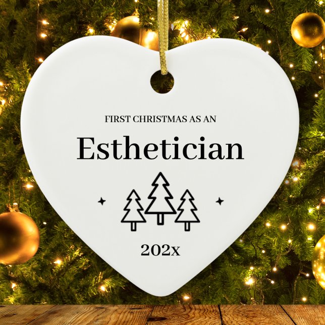 Adorno De Cerámica Esteticista 2025 Primera Navidad (Esthetician First Christmas Ceramic Ornament
)