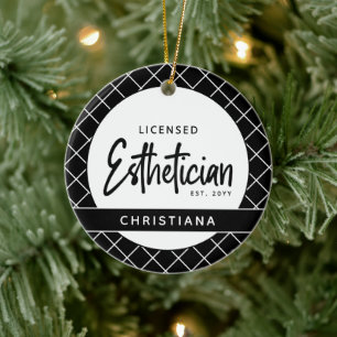 Adorno De Cerámica Esteticista Cosmetóloga Licenciada Personalizada