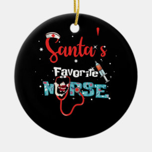 Adorno De Cerámica Estetioscopio de Navidades de enfermería favoritos
