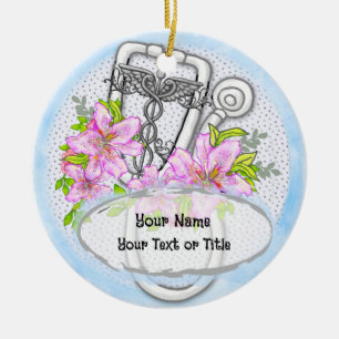 Adorno De Cerámica Estetoscopio de lirio Estelar