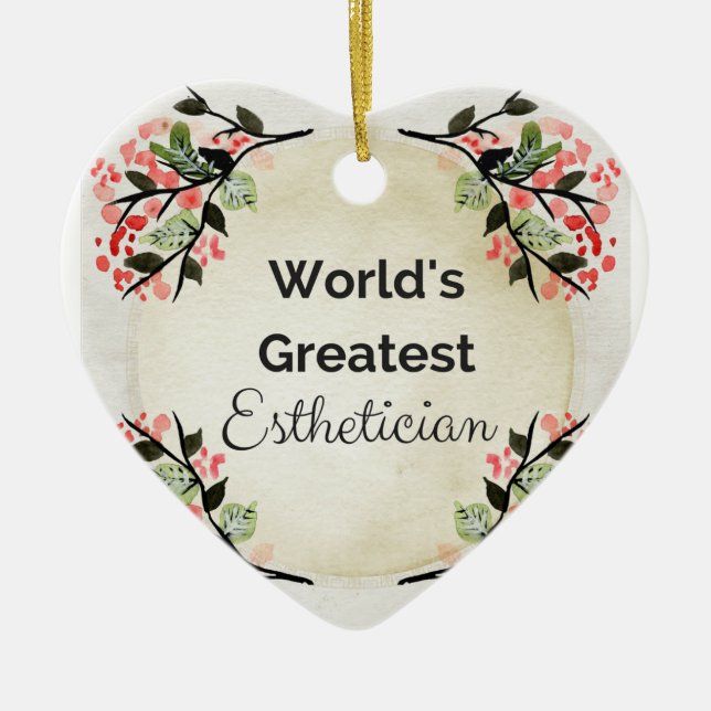 Adorno De Cerámica Esthetician de World'sGreatest (Frente)
