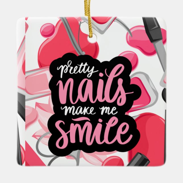 ADORNO DE CERÁMICA ESTILO DE ARTE DE NAILS (Anverso)