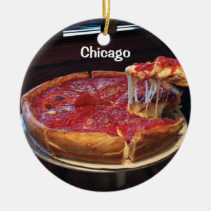 Adorno De Cerámica Estilo de Chicago Deep Dish