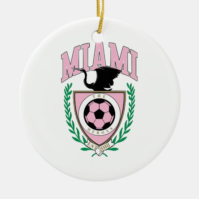 Adorno De Cerámica Estilo de diversidad de fútbol de Miami (Frente)
