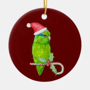 Adorno De Cerámica Estilo de navidades de pergamino verde