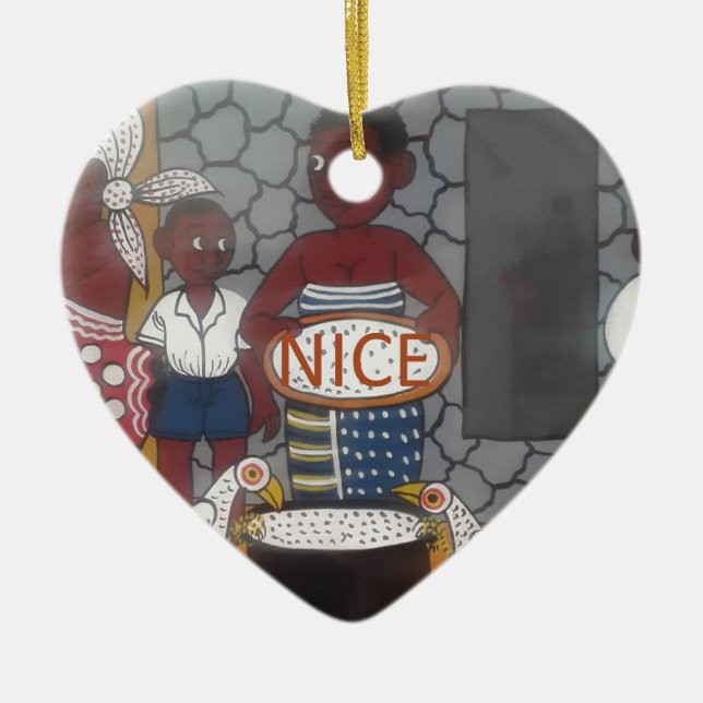 Adorno De Cerámica Estilo de vida tradicional africano (Frente)