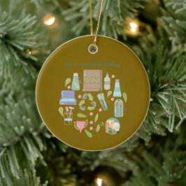 Adorno De Cerámica Estilo de vida vegan y regalo ecológico