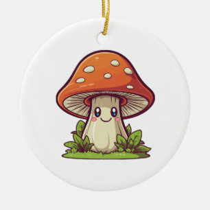 Adorno De Cerámica Estilo kawaii lindo, recolección de setas