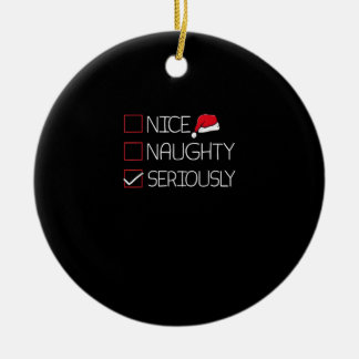 Adorno De Cerámica Estilo moderno de Navidad seriamente travieso