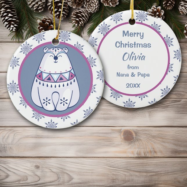 Adorno De Cerámica Estilo nórdico lindo Oso polar niños personalizado (Subido por el creador)