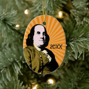 Adorno De Cerámica Estilo Pop Art de Benjamin Franklin
