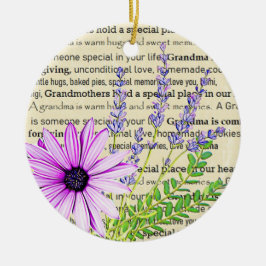 Adorno De Cerámica Estilo Vintage Encantador Abuela Navidad
