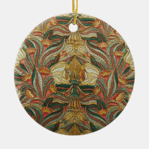 Adorno De Cerámica Estilo William Morris Rosa Verde Botánico