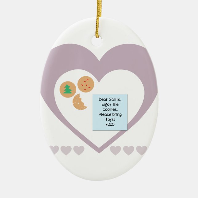 Adorno De Cerámica Estimado Papá Noel - Por Favor Traiga Juguetes (Frente)