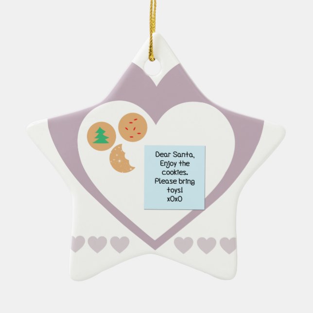 Adorno De Cerámica Estimado Papá Noel - Por Favor Traiga Juguetes (Frente)