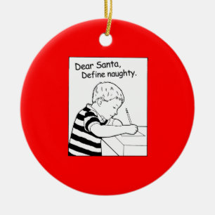 Adorno De Cerámica Estimado Santa. Defina travieso