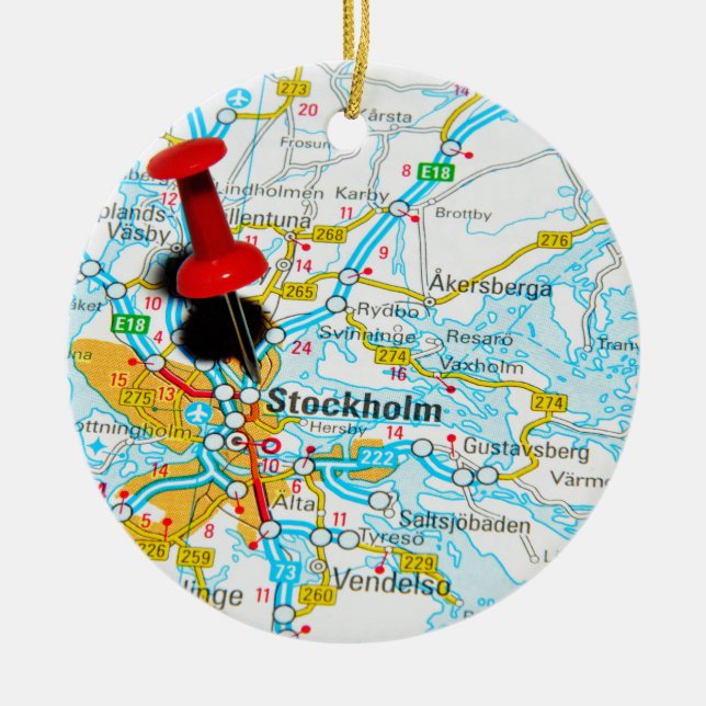 Adorno De Cerámica Estocolmo, Suecia (Frente)