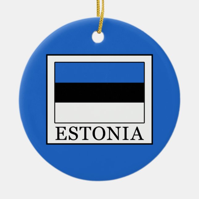 Adorno De Cerámica Estonia (Frente)