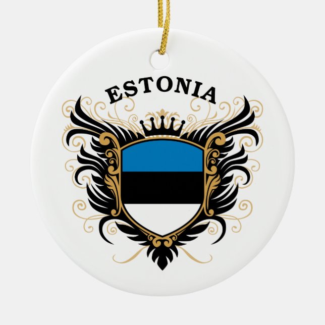 Adorno De Cerámica Estonia (Frente)