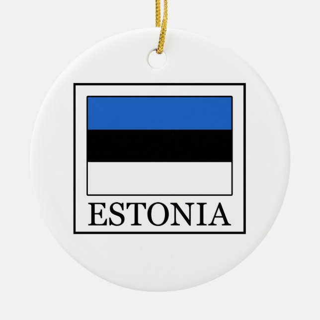 Adorno De Cerámica Estonia (Frente)