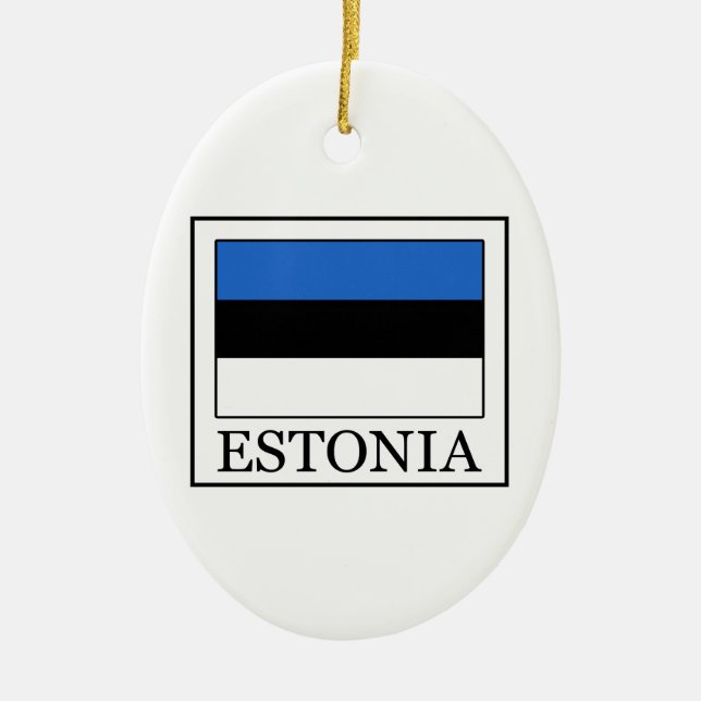 Adorno De Cerámica Estonia (Frente)