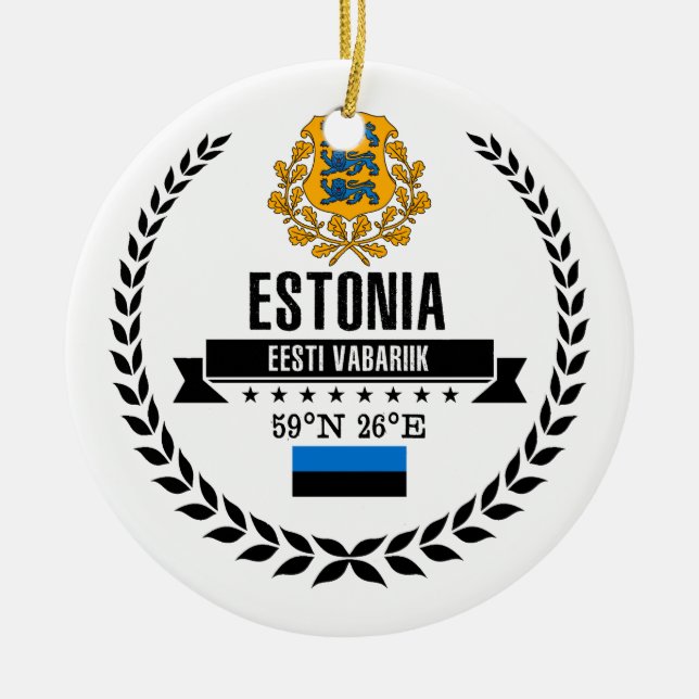 Adorno De Cerámica Estonia (Frente)