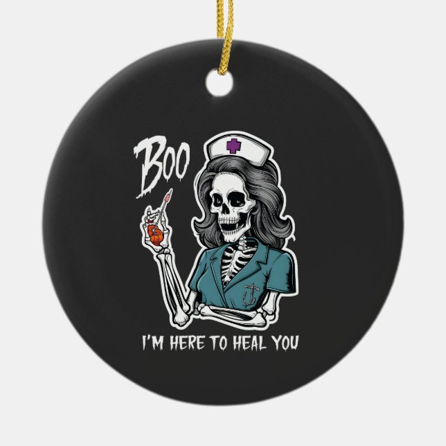 Adorno De Cerámica Estoy aquí para curarte el regalo de enfermería de (Frente)