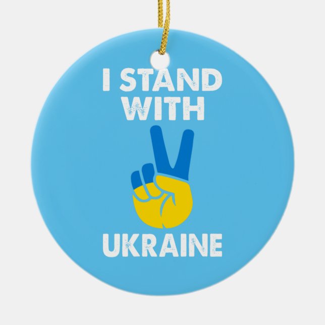 Adorno De Cerámica Estoy de acuerdo con el clásico de Ucrania (Frente)