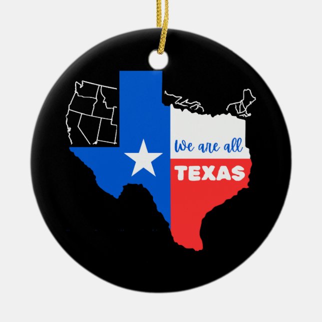 Adorno De Cerámica Estoy De Acuerdo Con Texas (Frente)