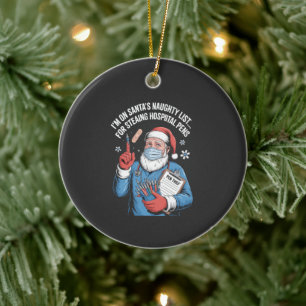Adorno De Cerámica Estoy en la lista de Santa Naughty para robar la p