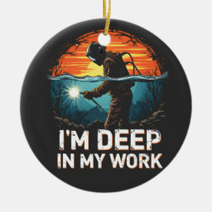 Adorno De Cerámica Estoy en lo más profundo de mi trabajo Welder Job 
