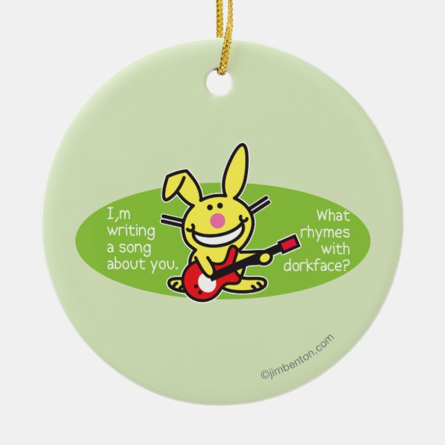 Adorno De Cerámica Estoy escribiendo una canción (Frente)