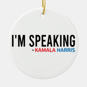 Adorno De Cerámica Estoy hablando, cita de Kamala, Kamala Harris