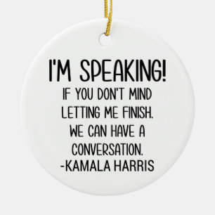 Adorno De Cerámica Estoy hablando - Kamala Harris debate feminismo Bi