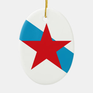 Adorno De Cerámica Estreleira - Bandera Independentista Gallega