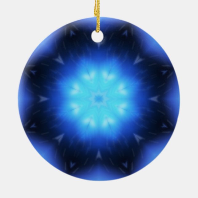 Adorno De Cerámica Estrella azul eléctrica (Atrás)