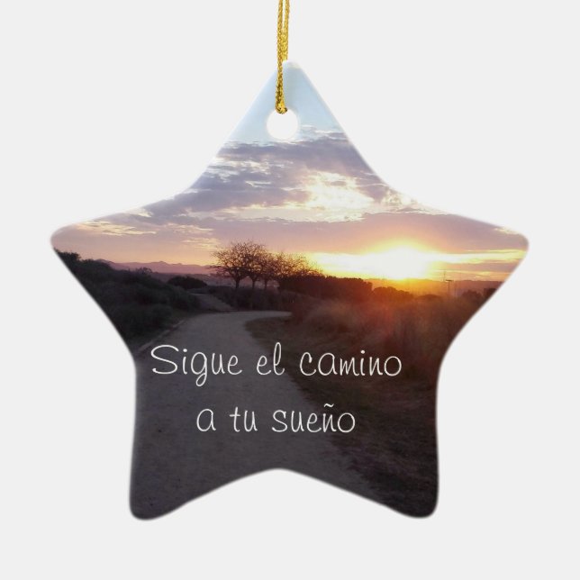 Adorno De Cerámica Estrella ceramica colgante (Frente)