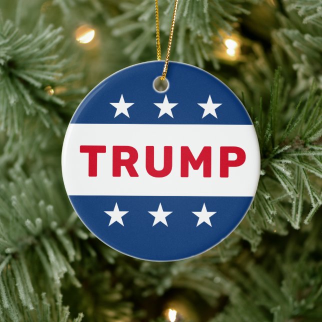 Adorno De Cerámica Estrella clásica Donald Trump 2024 (Árbol)